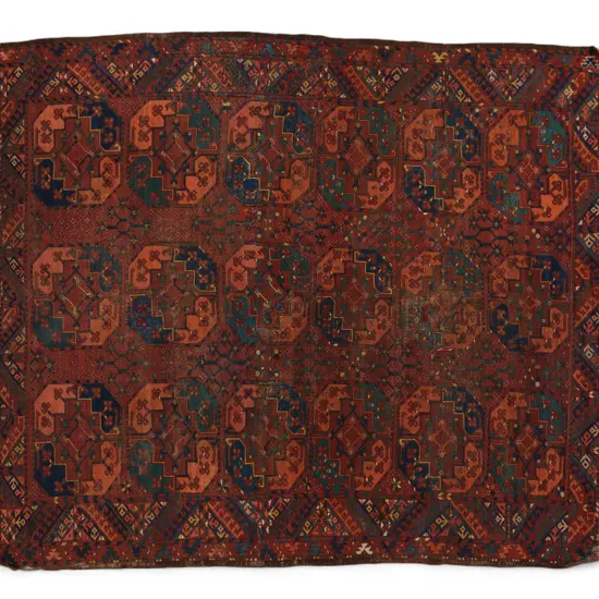 Tekke Turkmen wool pile main carpet,